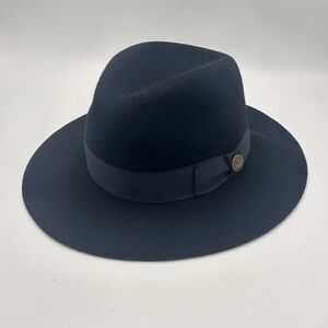 Goorin Bros Heritage Wool Felt Fedora Black, Unisex, size S 6 7/8,